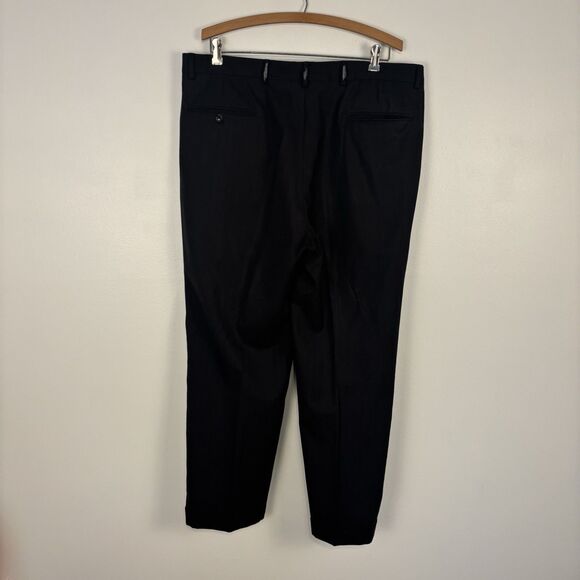 Jos A Bank Mens 43R Navy Blue Pinstripe Suit Blazer Pants 2 Piece Wool READ - Picture 11 of 15